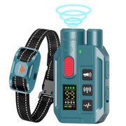 GROOVYPETS Dog Training Collar with Ultrasonic Bark Deterrent, 1000 Yards Remote with Full Color LCD Display, 4 Effective Training Modes, Waterproof E-Collar Receiver, Fits 10-150 lbs Dogs