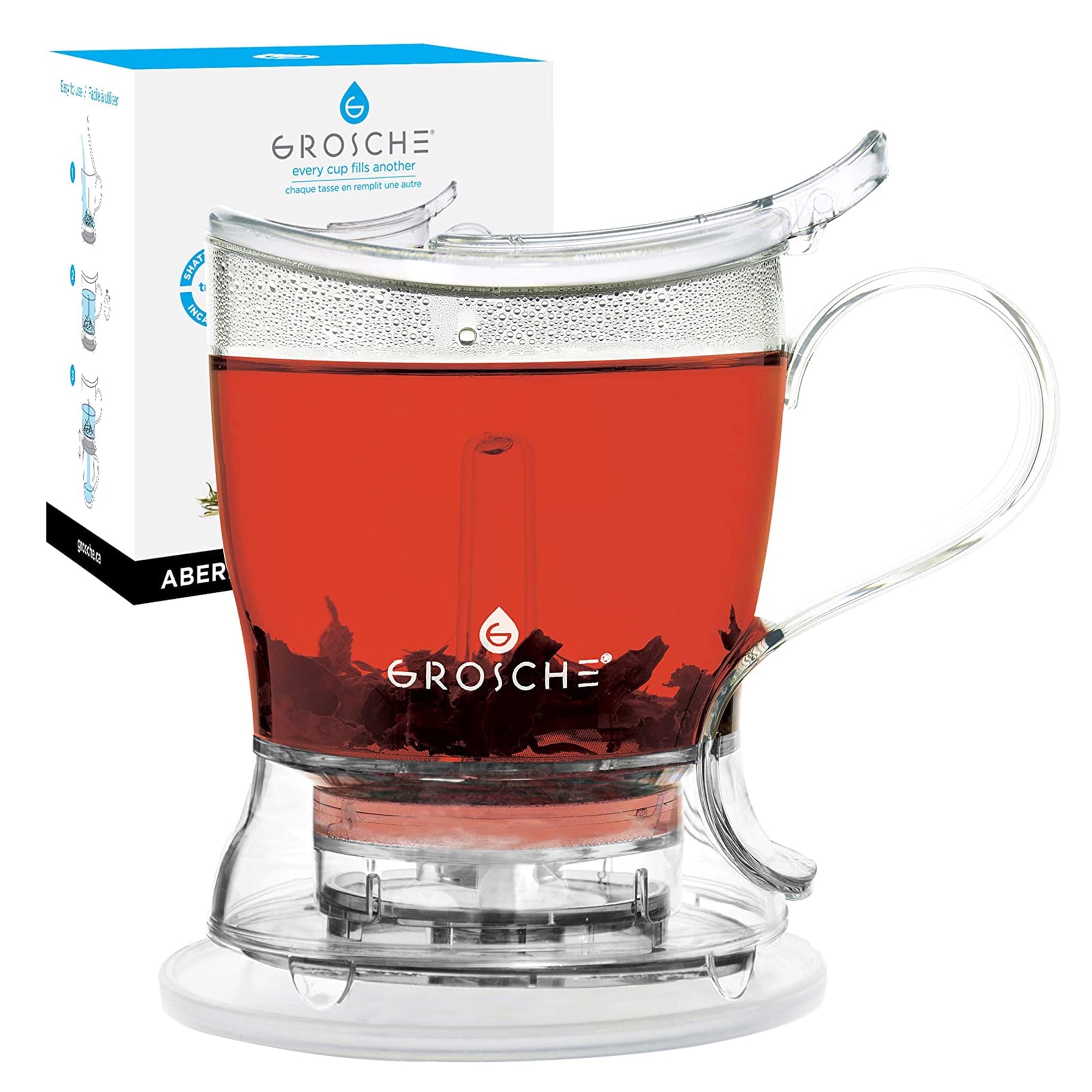 Clear Tritan BPA-Free Smart Tea Maker with Stainless Steel Filter