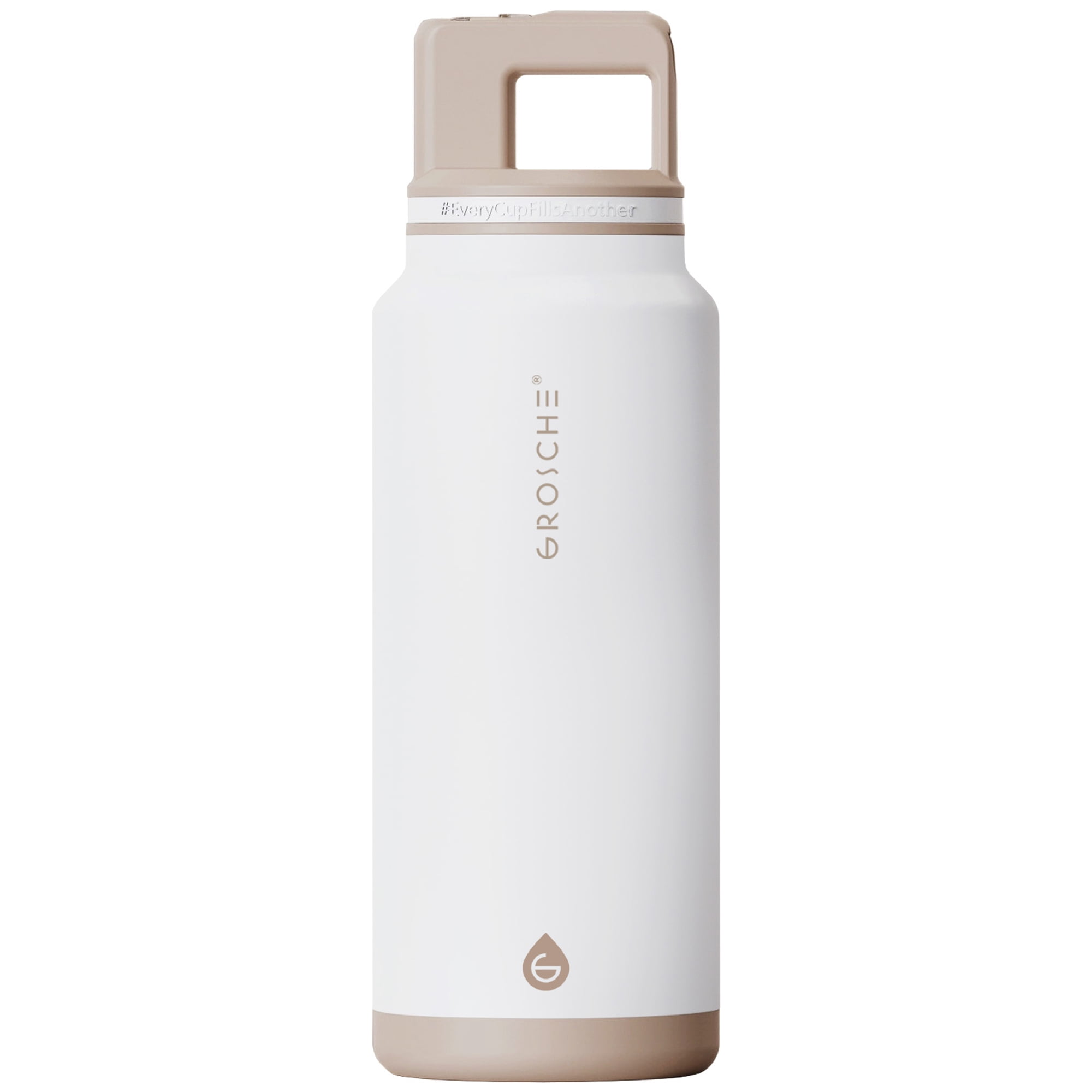 GROSCHE ALPINE Flip n' Sip 40oz Insulated Water Bottle - Stainless Steel triple insulated vaccuum, Leakproof Flask with Straw lid- Perfect for Gym, Travel & Outdoor use Extreme insulation