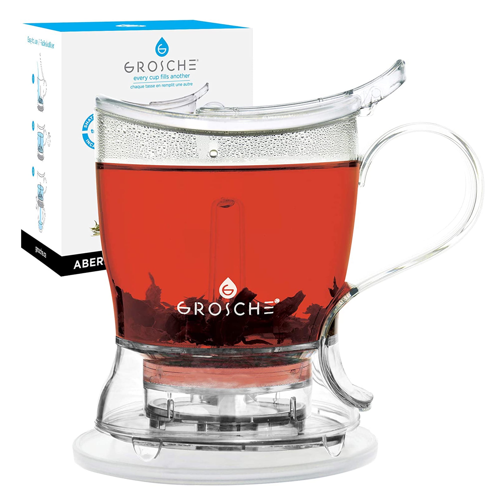 Clear Tritan BPA-Free Smart Tea Maker with Stainless Steel Filter