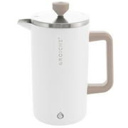 GROSCHE DUBLIN Stainless Steel French Press, Double Wall French Press Coffee Maker - White