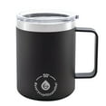 thumbnail image 1 of GROSCHE Everest Stainless Steel Coffee Mug 14oz with Lid and Handle, Black, 1 of 9