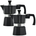 thumbnail image 1 of GROSCHE MILANO Stovetop Espresso Maker, Moka Pot, 3 Espresso Cup Bundle, Black, 1 of 12