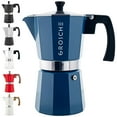 thumbnail image 1 of GROSCHE MILANO Stovetop Espresso Maker, Moka Pot, 9 Espresso Cups, Blue, 1 of 10