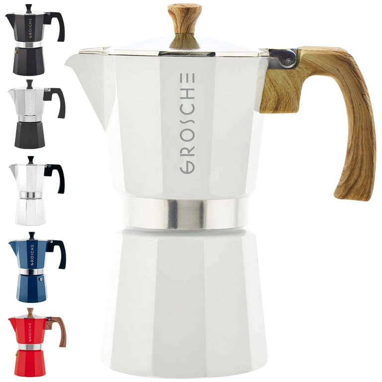 GROSCHE MILANO Stovetop Espresso Maker, Moka Pot, 9 Espresso Cups