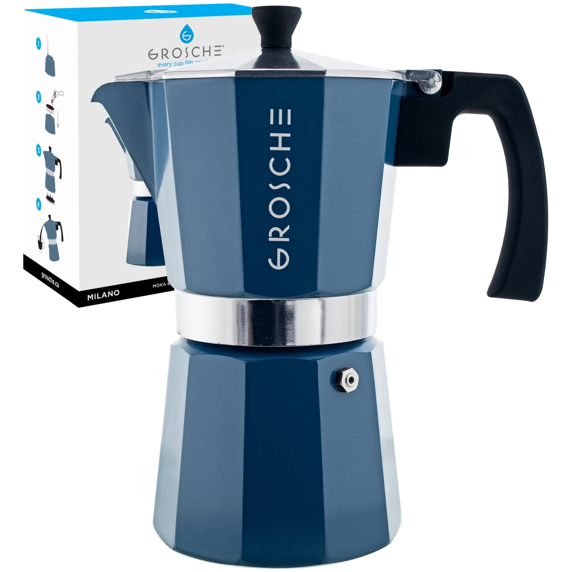 Special Edition Cuba/Domino Themed Espresso Maker, 3 Or 6 Cups, White, Red, Blue 94046182387