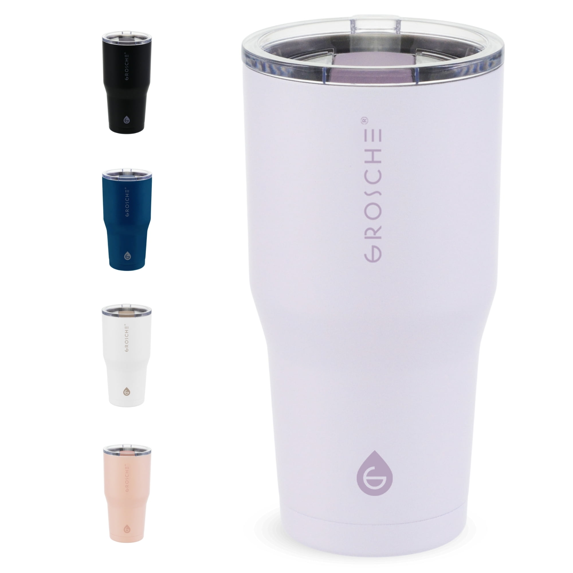 Lavender 20 oz Stainless Steel Insulated Travel Mug with Slider Lid