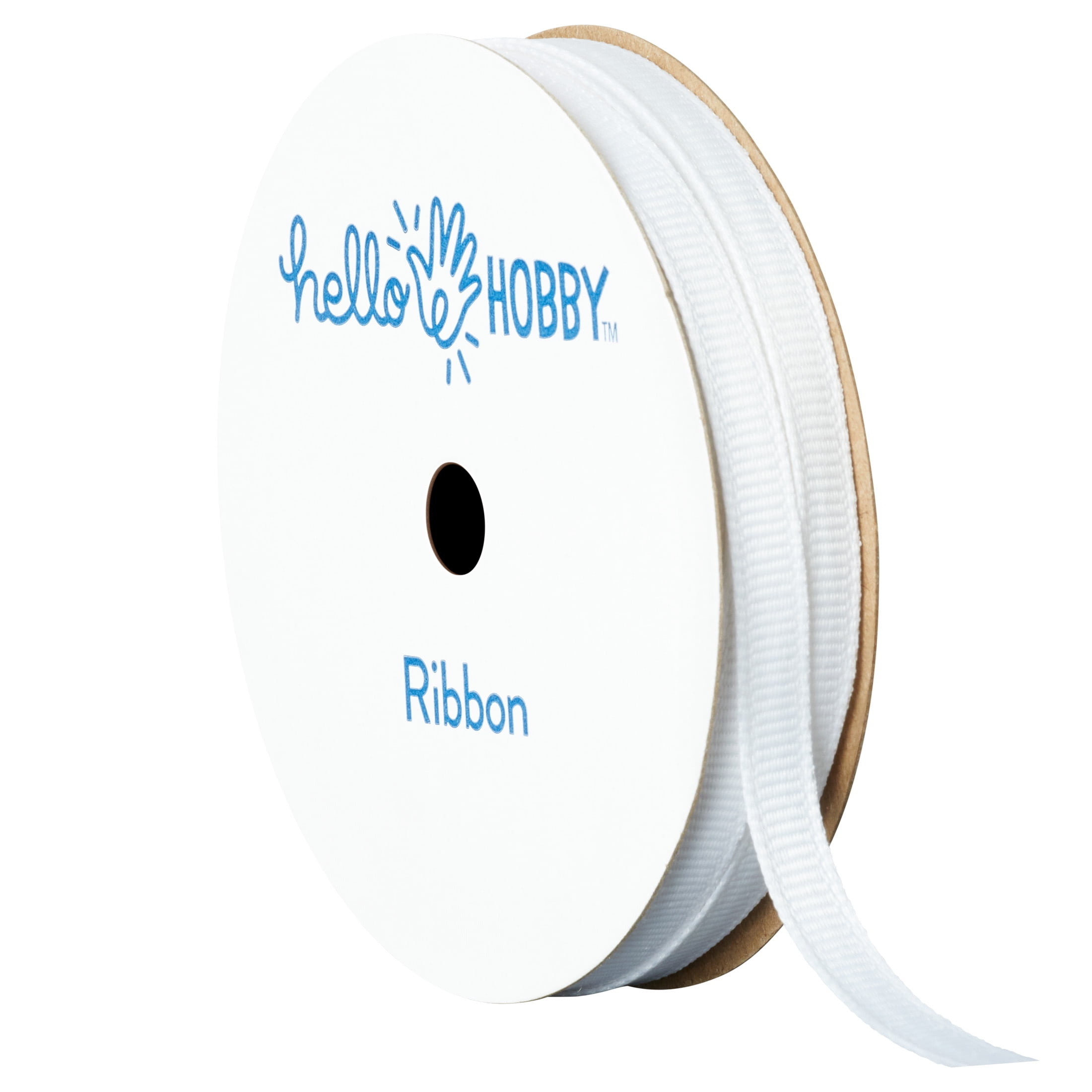 Hello Hobby White Grosgrain Ribbon, 1/4" x 6 yd