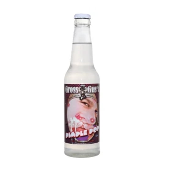 Rocket Fizz Gross Gus Pimple Pop Marshmallow Soda Flavor | Cane Sugar | Craft Soda Pop Drinks | 12 oz in Glass Bottle (6 Pack)