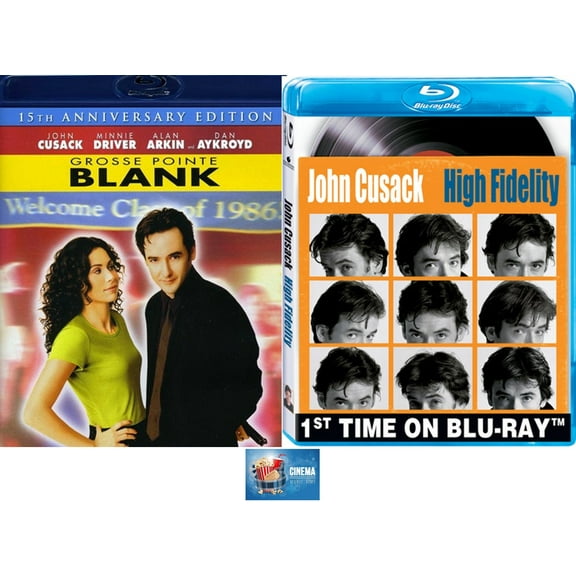 GROSSE POINTE BLANK & HIGH FIDELITY John Cusack Comedy Double Feature 2 Blu Ray Set Includes Movie time Art Card