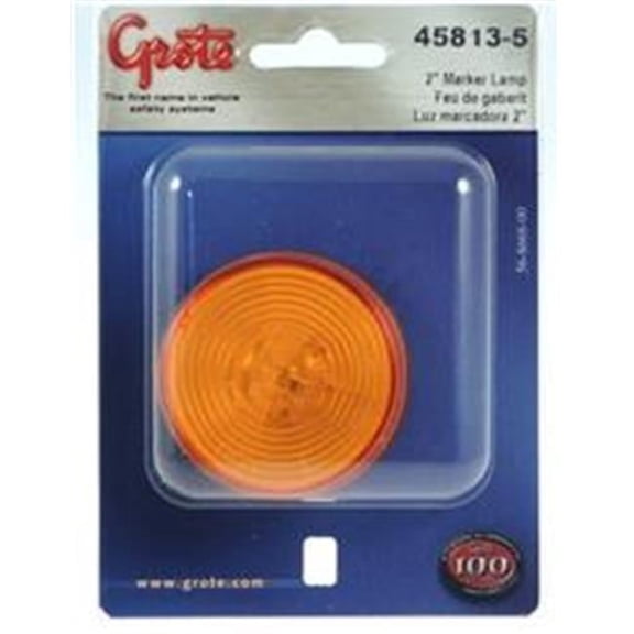GROTE PERLUX 458135 Side Marker Light Universal Surface Mount 2.5 In. Yellow Lens