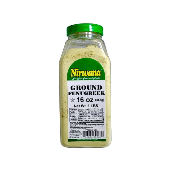 GROUND FENUGREEK 16 OZ JAR BY NIRWANA