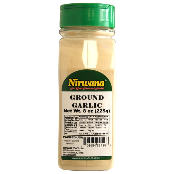 GROUND GARLIC 8 OZ JAR BY NIRWANA