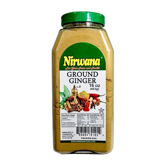 GROUND GINGER 16 OZ JAR BY NIRWANA