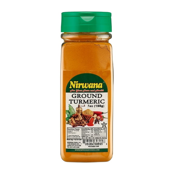 GROUND TURMERIC 7 OZ JAR BY NIRWANA