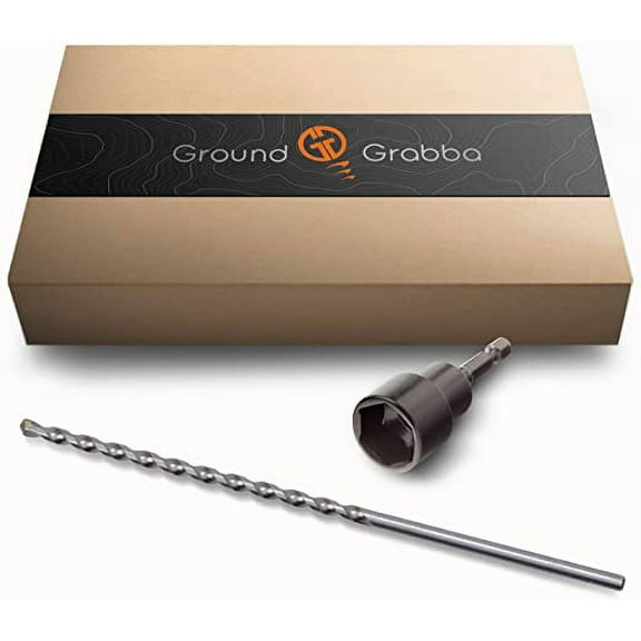 GROUNDGRABBA Screw in Tent Stake Accessory Pack | Socket Driver and Drill Bit Set