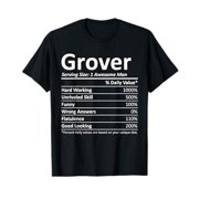 LILYDIYSHIRT GROVER Nutrition Funny Birthday Personalized Name Gift Idea Tee