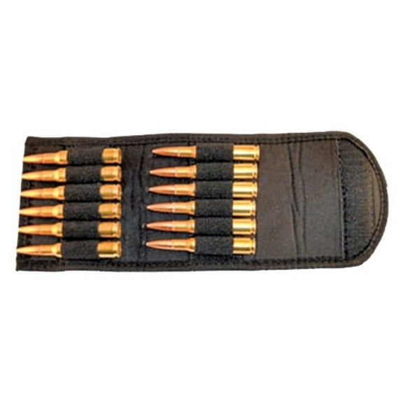 GROVTEC US INC FOLDING CARTRIDGE HOLDER ANY STD RIFLE AMMO BLK ELASTIC/NY