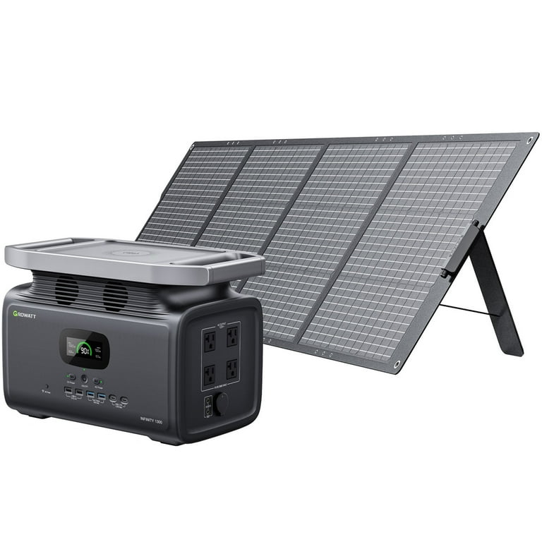 GROWATT INFINITY 1300 Portable Power Station with 200W Solar Panel