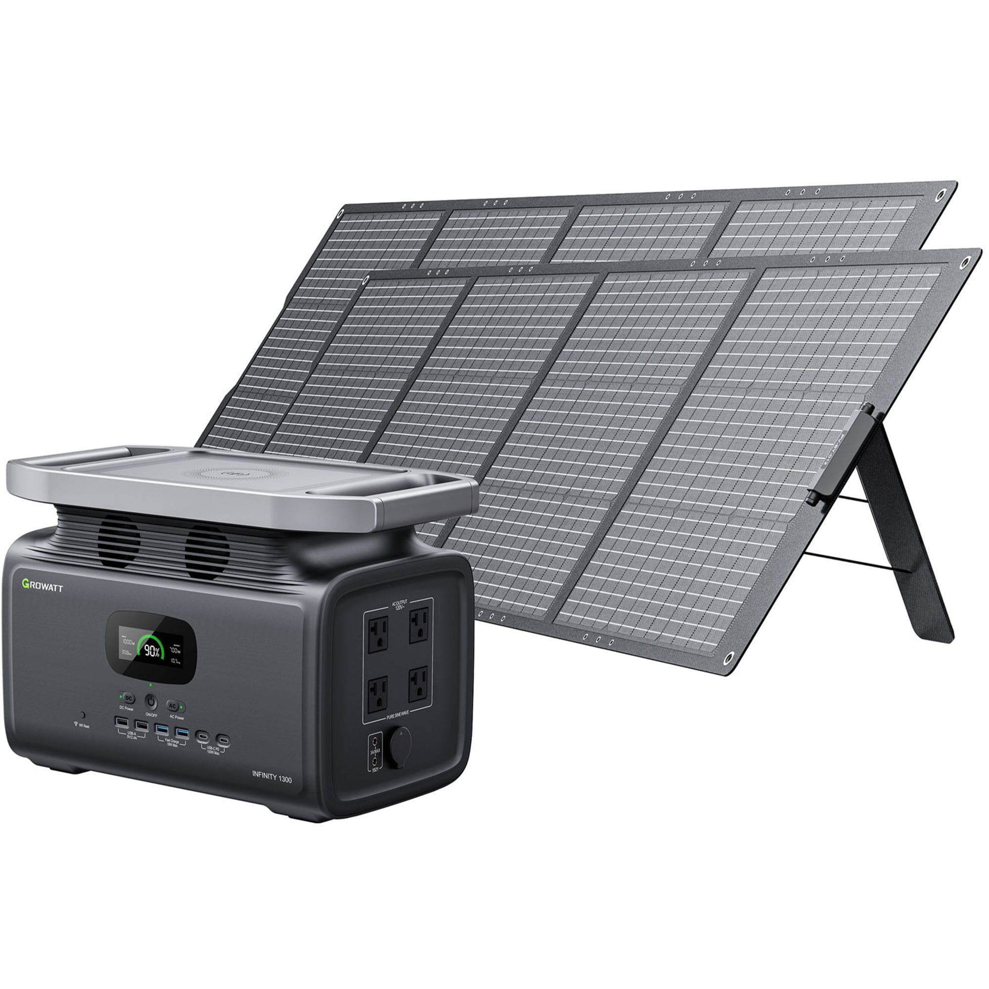 Vvindefs 600W Solar Generator,Portable Power Station with 100W Solar Panel,568  Wh Mobile Power Storage for Outdoor Adventures, Camping,Picnics,Motorhome  Travel and Emergencies(Orange) : : Garden