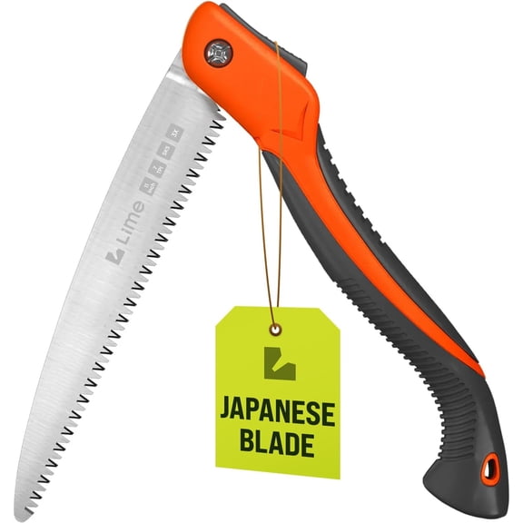 GROWIT Folding Camping saw 11 Inch - Heavy Duty Pruning Saw with Triple-Cut SK5 Blade 7 TPI Razor Teeth for Tree Trimming Wood Cutting Camping Bushcraft and Gardening