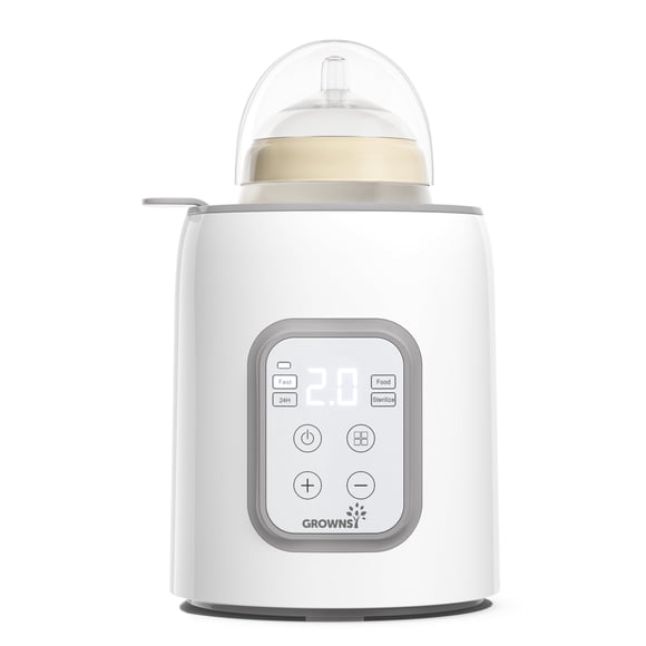 Grownsy Baby Bottle Warmer 8-in-1 with Timer ,Temperature Control,Defrost, Sterilizer, Heat Baby Food Jars Function
