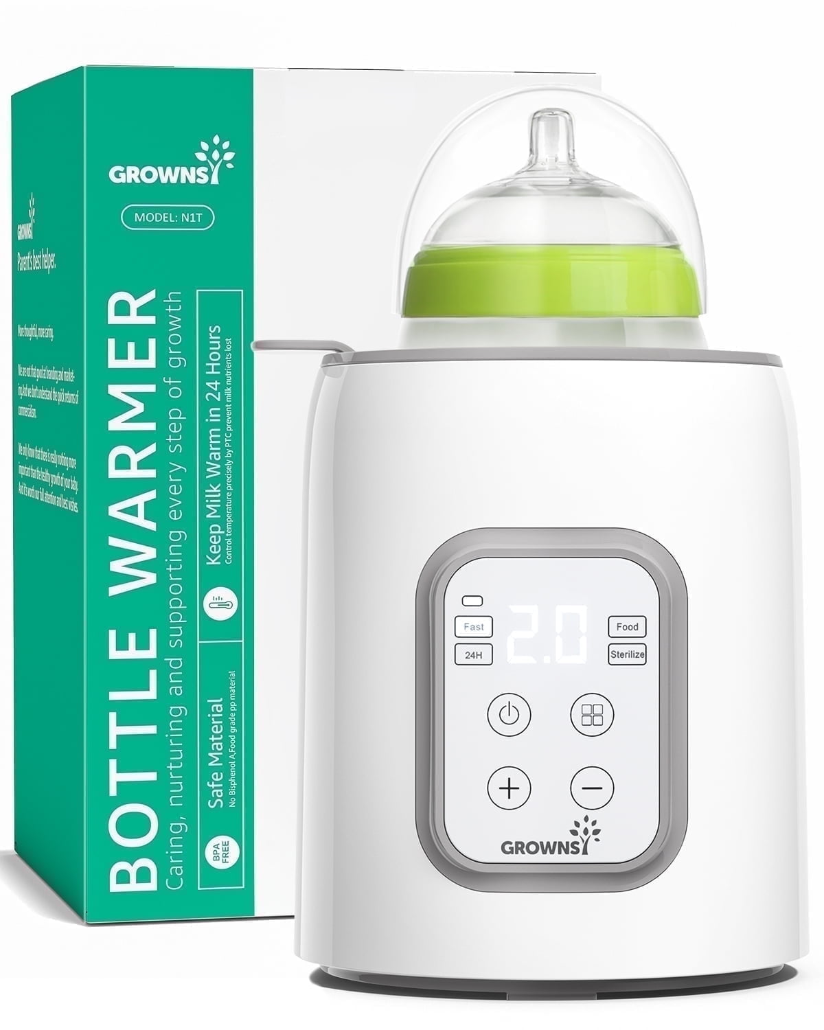 BABYMUST Baby Bottle Warmer 8-in-1, Timer, Temperature Control