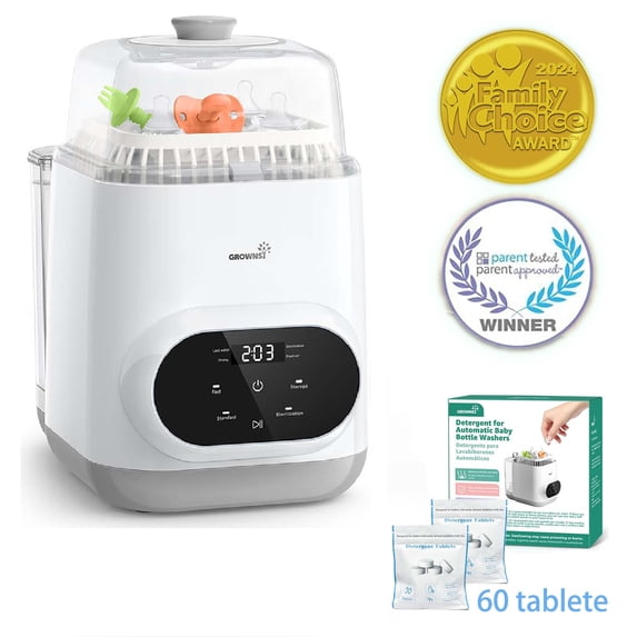 Grownsy EaseClean Bottle Washer Pro | All-in-One Bottle Washer and Sterilizer and Dryer | Baby Bottle Washer for Bottles, Pump Parts & Baby Essentials | Replaces Hand Washing
