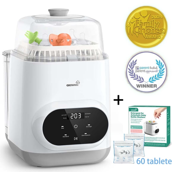 Grownsy EaseClean Bottle Washer Pro | All-in-One Bottle Washer and Sterilizer and Dryer | Baby Bottle Washer for Bottles, Pump Parts & Baby Essentials | Replaces Hand Washing