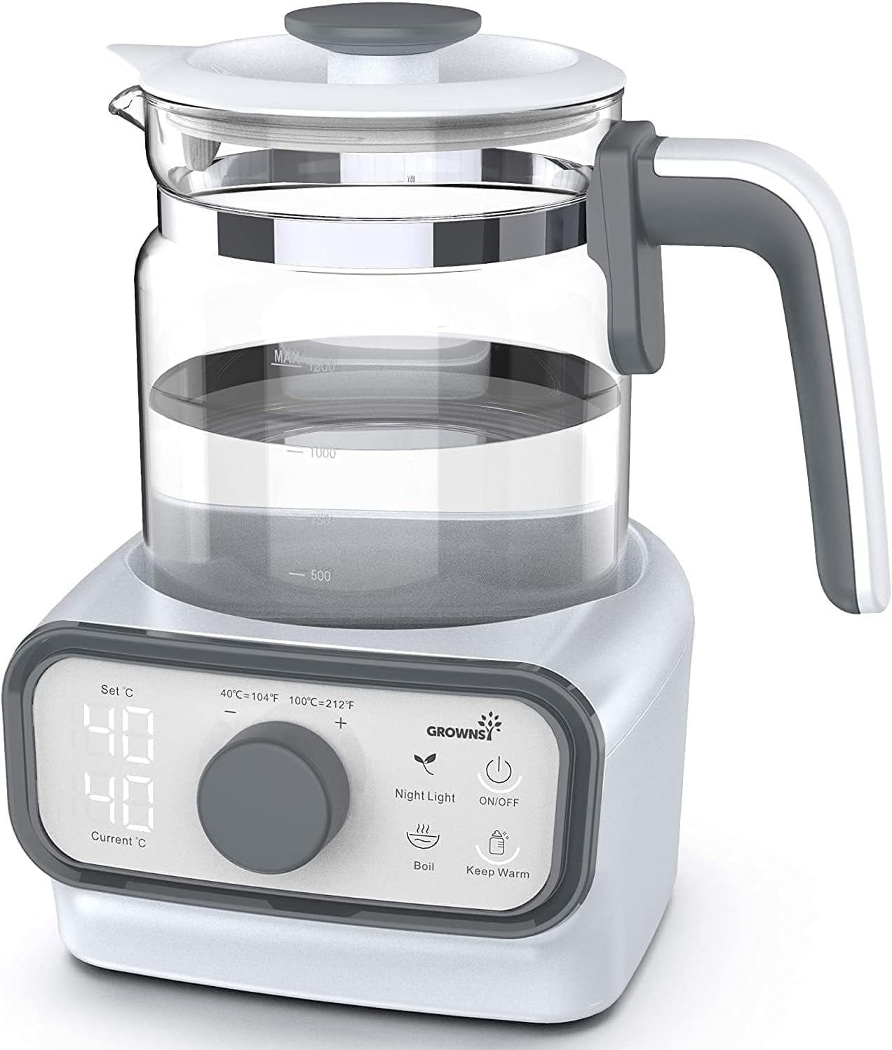 GROWNSY Baby Instant Warmer Bottle Warmer Formula Dispenser Electric Kettle With Accurate Temperature Control For Formula: Before You Add to Cart