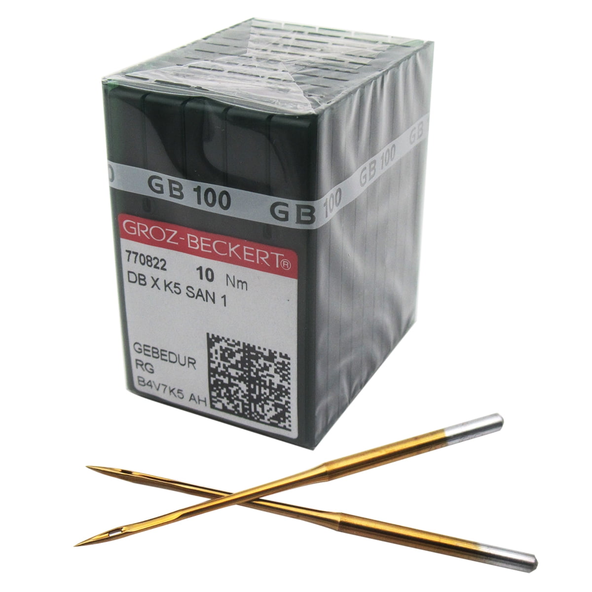 100 stuks orgel 24 x 1 DHX1 platte schacht naainaald in ckpsms doorzichtige plastic doos compatibel met/vervanging voor Singer Brand 25 26 158 240 K 240 W 410W10 410W20 (naaldmaat: 21/130