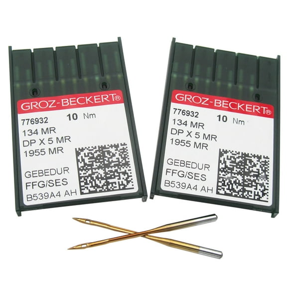 GROZ-BECKERT Needle in CKPSMS Clear Plastic Box-20 Groz Beckert 134MR 1955MR DPX5MR Long-Arm Quilting Machine Needles (Needle Size:14/90)