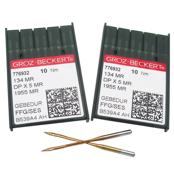 GROZ-BECKERT Needle in CKPSMS Clear Plastic Box-20 Groz Beckert 134MR 1955MR DPX5MR Long-Arm Quilting Machine Needles (Needle Size:18/110)