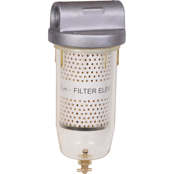 GROZ Fuel Filter, 10 Micron, 5 GPM, 3/4in. NPT (F), Model# FFL/01/3-4WB/N