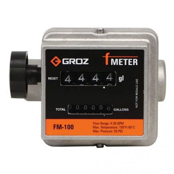 GROZ® Mechanical Fuel Meter 1" NPT Low to Medium Viscosity Fluids