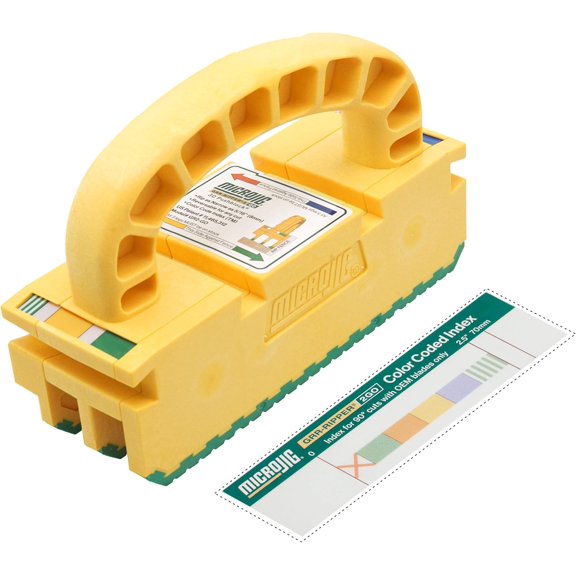 GRR-RIPPER 2GO Push Block for Routers, Jointers, Band and Table Saws, Woodworking Tool, Extreme Grip, GR2-GO, Yellow/Green