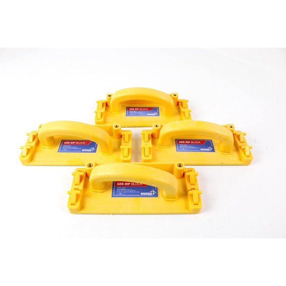 GRR-RIPPER GB-1 Grr-Rip Block Smart Hook Pushblock For Router Table, Jointer, And Band Saws, 4-Pack, Yellow