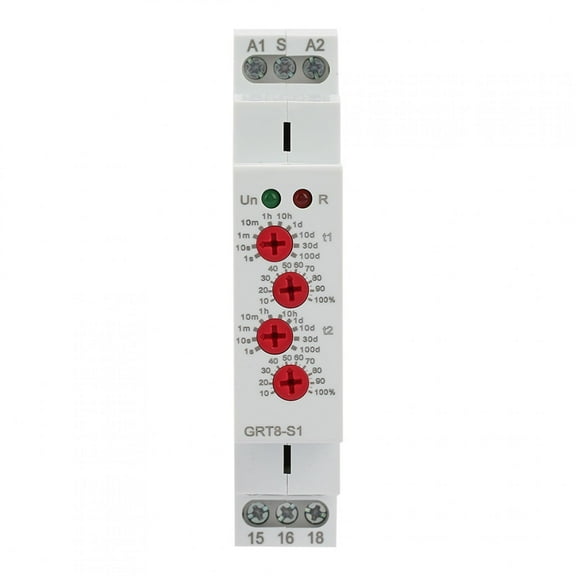 GRT8-S1 Mini Asymmetric Cycle Timer ON/OFF Repeat Cycle Time Relay AC/DC12-240V