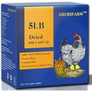 GRUBSFARM Black Soldier Fly Larvae-Chicken Treats 5LB-100% Natural Non-GMO Molting&Laying Supplement