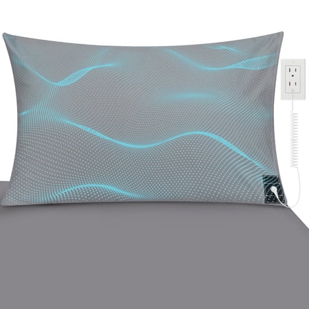 MXLXMYYTO Grounding Pillowcase Queen Conductive Grounding Pillow Cases Organic Cotton Grounding Sheets with 15ft Grounding Cord for Better Sleep Pain Relief Improve Energy 20X30in Gray