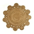 thumbnail image 1 of GRUHUM 6'x6' Jute Area Rug - Natural Fiber Round Collection Handmade Boho Charm Farmhouse Jute Area Rug Soft Braided Rug for Indoor Outdoor Kitchen Bedroom Living Hallways Enterways, 1 of 5