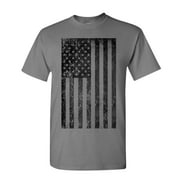 GRUNGE AMERICAN FLAG - merica usa patriot - Cotton Unisex T-Shirt