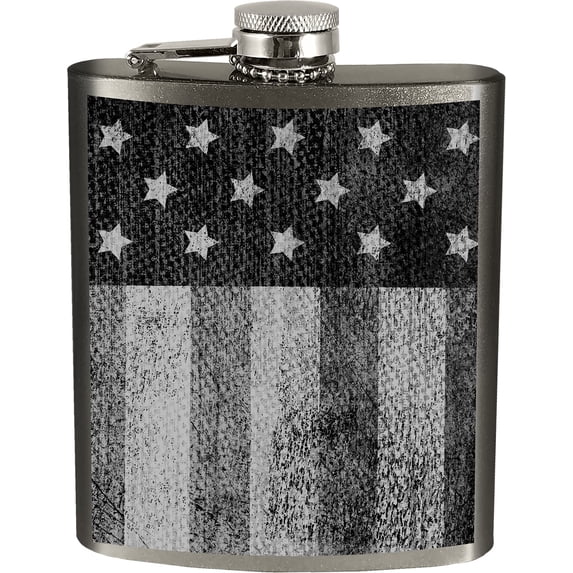 Spoontiques 15755 Flask Grunge Flag Flask,7 Oz