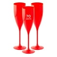 thumbnail image 1 of Grupo Mirandinha - 30 Red Acrylic Champagne Flutes, 5.4 fl oz, BPA-Free, Shatterproof & Elegant, 1 of 8