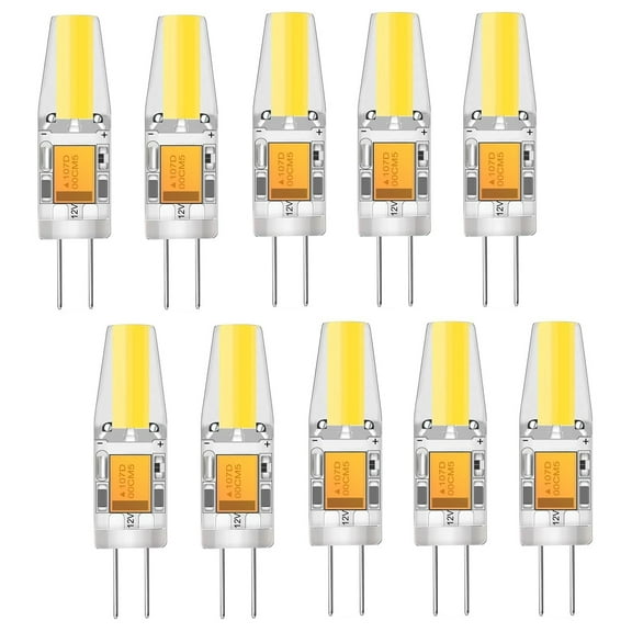 GRV 10PCS G4-1505 3W LED Light Bulbs Equivalent to 20W Halogen Bulb,Super Bright AC12V/DC12V 6000K Cool White Bulbs Replacement for RV Indoor Lights and Outdoor Landscape Lighting