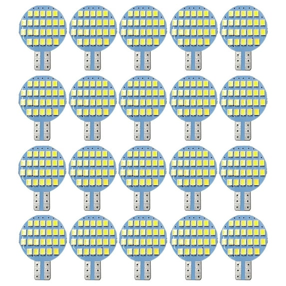 GRV T10 LED Light Bulb 921 194 192 C921 24-2835 SMD Super Bright Lamp DC 12V 1.5Watts for Car RV Boat Ceiling Dome Interior Lights Cool White (2nd Generation) Pack of 20