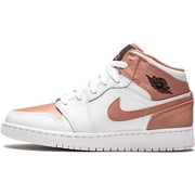 Jordan Air 1 Mid Gs White/Rose Gold-Black 4Y