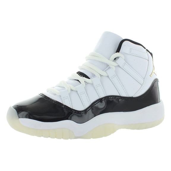 Nike Air Jordan 11 Retro GS Boys Shoes Size 3.5, Color: White/Metallic Gold/Black