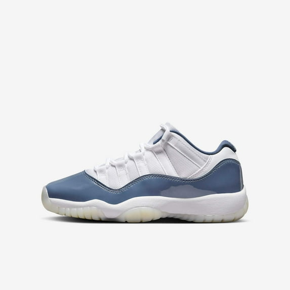 Big Kid's Jordan 11 Retro Low White/Midnight Navy (FV5121 104) - 5.5