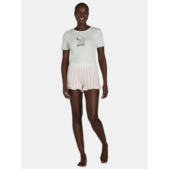 Snoopy Women’s Sleep Tee and Shorts Set from Grayson Social, 2-Piece, Sizes S-3X